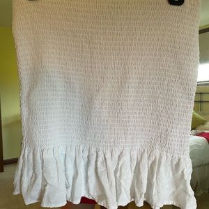 Hollister High-Rise Smocked Ruffle Mini Skirt